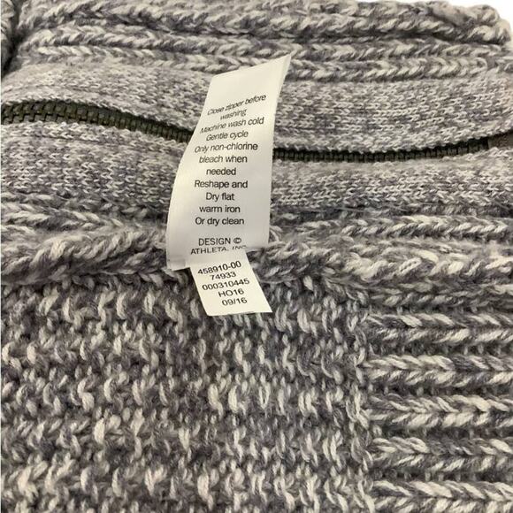 Athleta Borealis Cowl Neck Sweater Gray Long Sleeve Knit Wool  Boucle Size Small - Picture 12 of 12